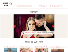 Tablet Screenshot of lust-pur.tv